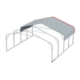 Chery Industrial 20’ x 20’ Outdoor Metal Carport Shelter