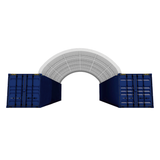 Chery Industrial Fortified Double Truss Container Shelter 20′ W × 40′ L × 6.6′ H