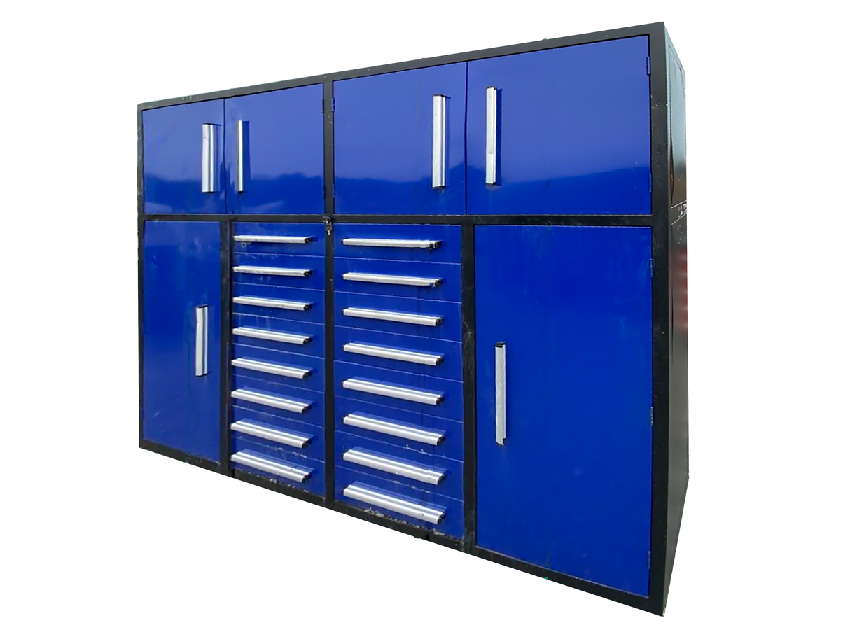 Chery Industrial 7ft Garage Storage Cabinet with 16 Drawers