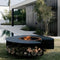 HearthArtSinn Volcano 14 Outdoor Stainless Gas Fireplace Steel Wood Fire Pit