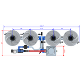 Alien Hydroponics V-SYSTEM 4 Pot 1 Row Kit