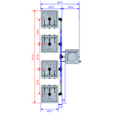 Alien Hydroponics RAIN 4 Pot 4 Row Kit