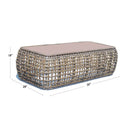 Skyline Design Dynasty Coffee Table with Glass