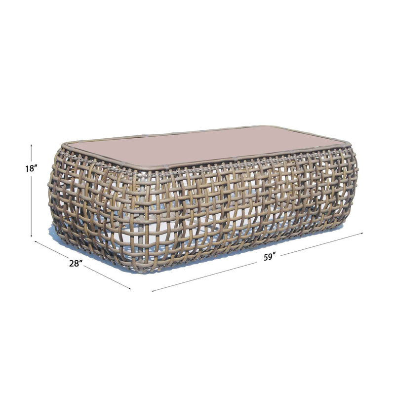 Skyline Design Dynasty Coffee Table with Glass