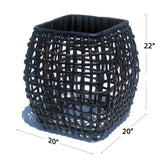 Skyline Design Dynasty Side Table with Glass