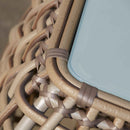 Skyline Design Dynasty Side Table with Glass