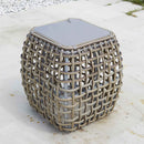 Skyline Design Dynasty Side Table with Glass