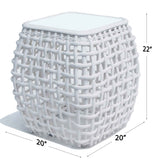Skyline Design Dynasty Side Table with Glass