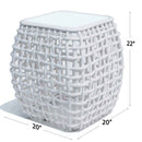 Skyline Design Dynasty Side Table with Glass