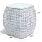 Skyline Design Dynasty Side Table with Glass