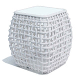 Skyline Design Dynasty Side Table with Glass