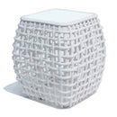 Skyline Design Dynasty Side Table with Glass