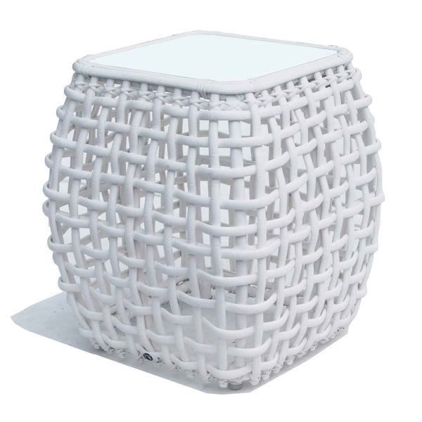 Skyline Design Dynasty Side Table with Glass