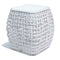 Skyline Design Dynasty Side Table with Glass