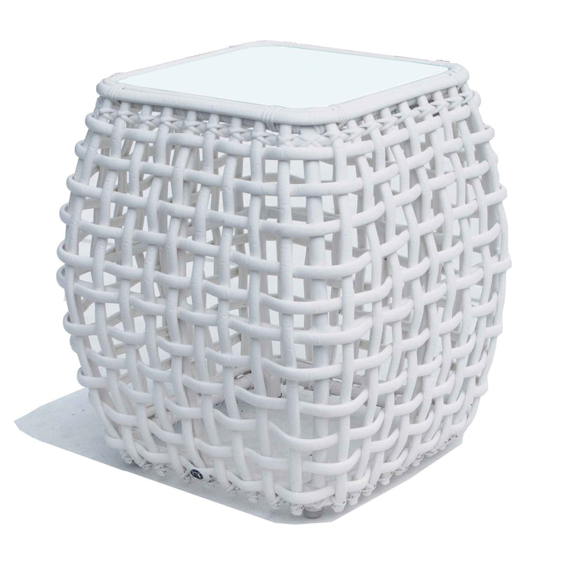 Skyline Design Dynasty Side Table with Glass