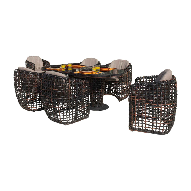 Skyline Design Dynasty 7-Piece Dining Set with Sunbrella Cushion