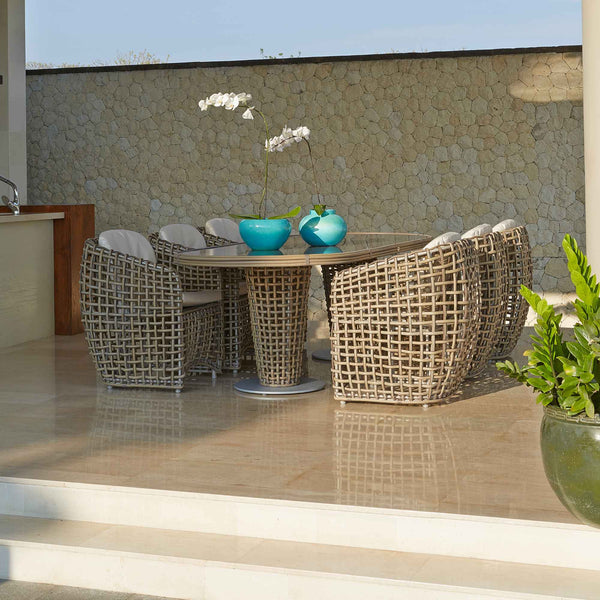 Skyline Design Dynasty 7-Piece Dining Set with Sunbrella Cushion