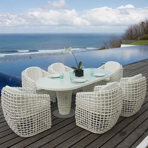 Skyline Design Dynasty 7-Piece Dining Set with Sunbrella Cushion