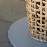 Skyline Design Dynasty Round Dining Table with Glass