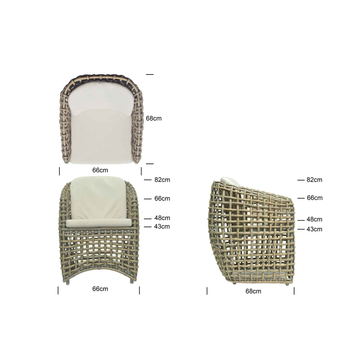 Skyline Design Dynasty 5-Piece Dining Set with Sunbrella Cushion