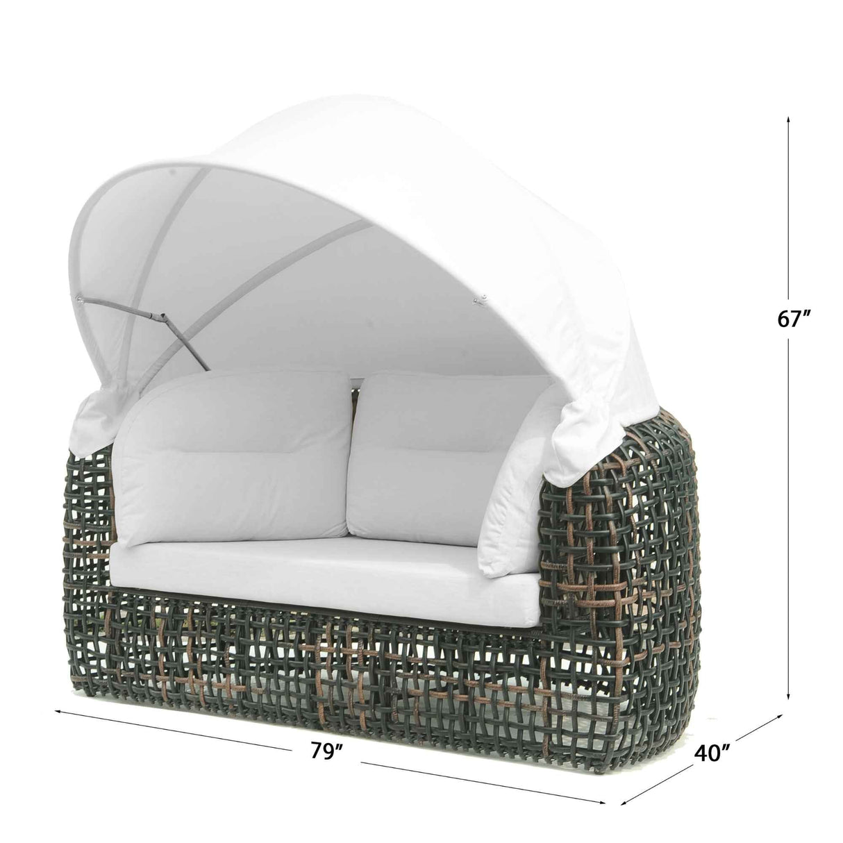 Skyline Design Dynasty Daybed with Canopy and Sunbrella Cushions