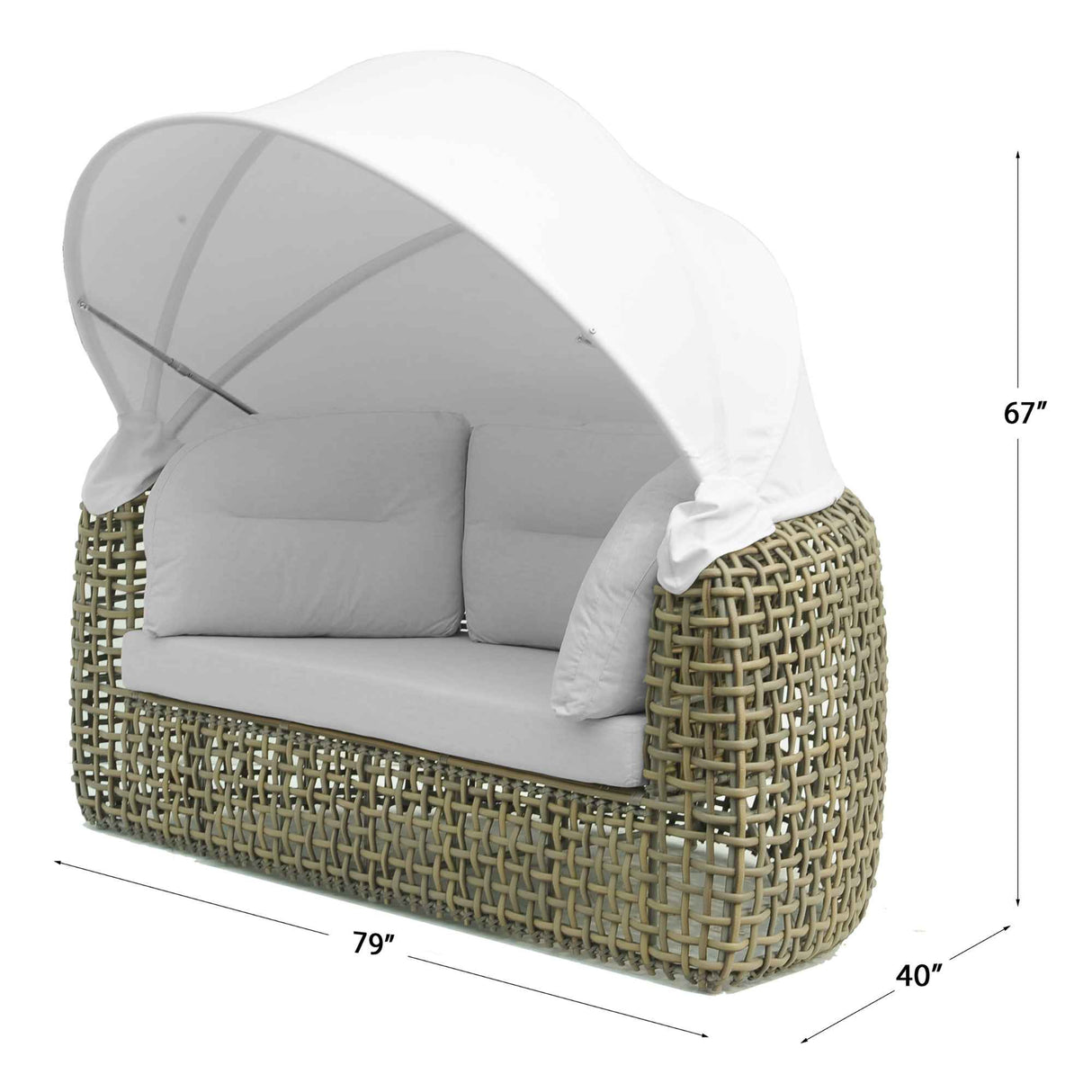 Skyline Design Dynasty Daybed with Canopy and Sunbrella Cushions