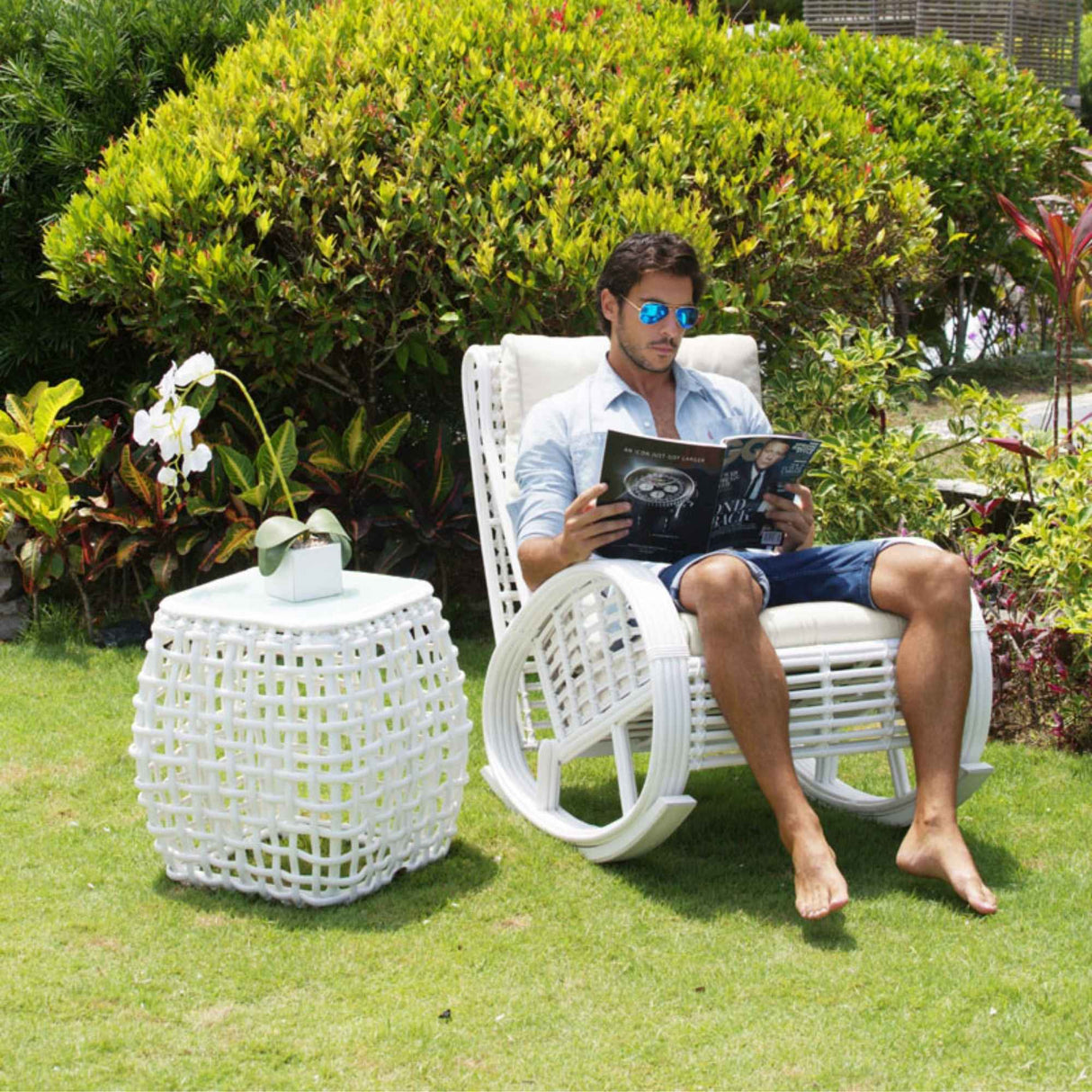 Skyline Design Dynasty Rocker with Sunbrella Cushion