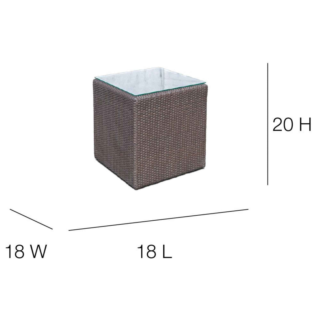 Skyline Design Anibal Side Table with Glass