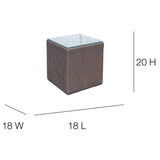 Skyline Design Anibal Side Table with Glass