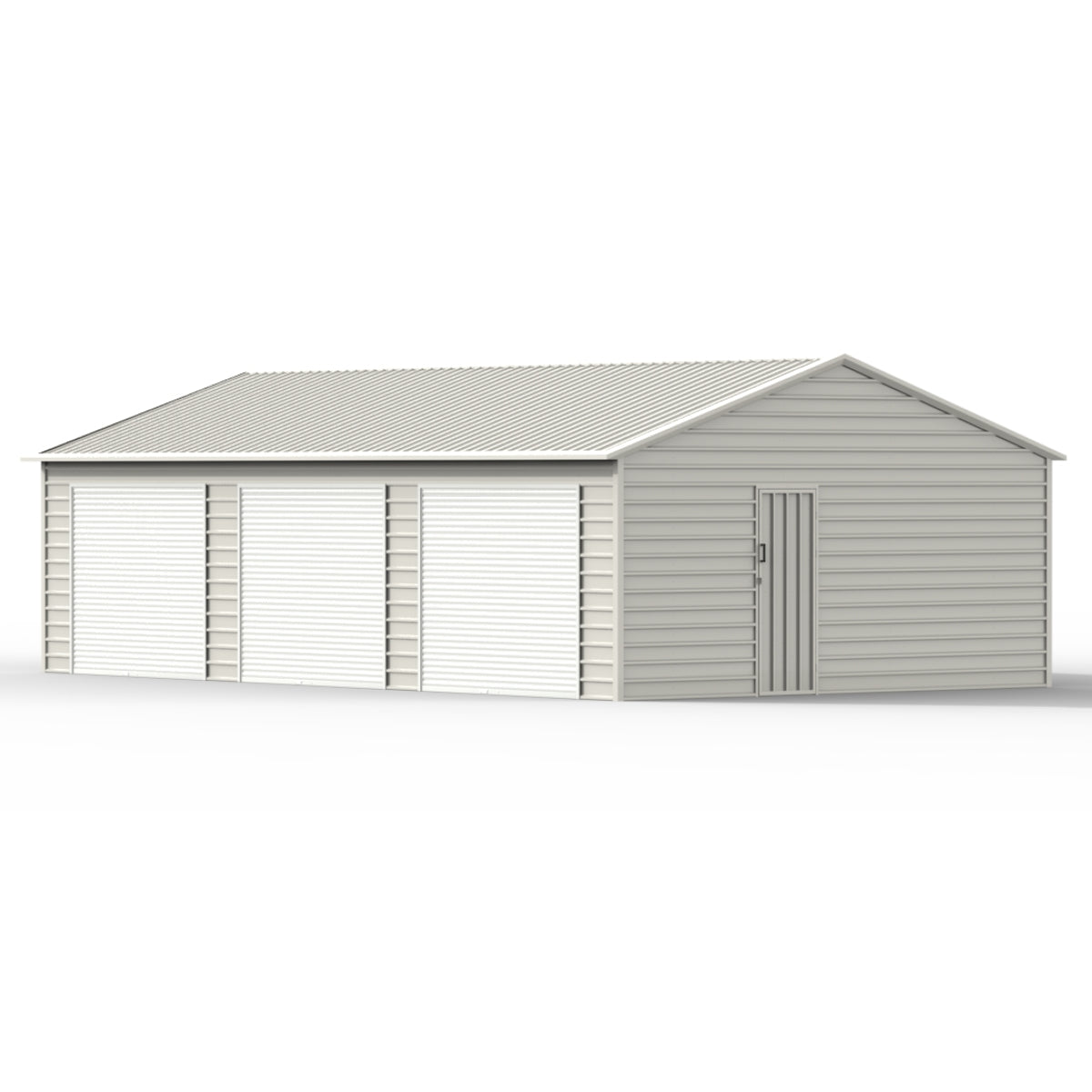Chery Industrial 23' x 40' Three Car Garage Shed with Side Entry Door