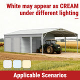 23FT x 46FT Steel Garage Shed – Reinforced Metal Storage Building with 2 Doors