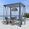 Skyline Design Horizon 8FT Pergola with Lamp, Moma Hanging Chairs & Aluminum Table