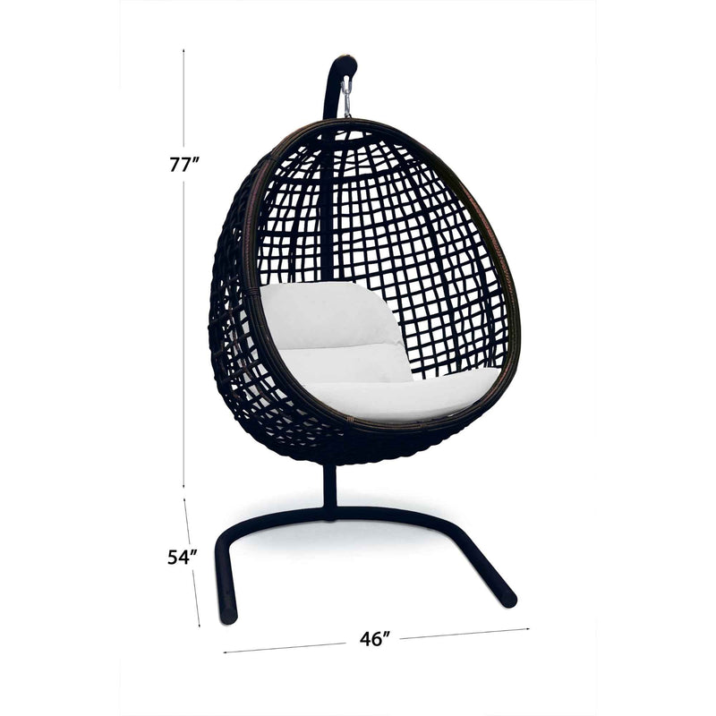 Skyline Design Dynasty Hanging Chair with Frame and Sunbrella Cushion
