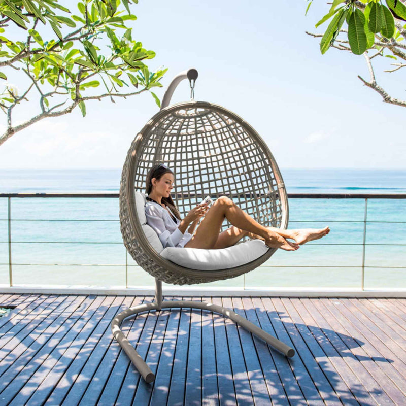 Skyline Design Dynasty Hanging Chair with Frame and Sunbrella Cushion