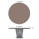 Skyline Design Ruby Round Dining Table with Glass