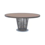 Skyline Design Ruby Round Dining Table with Glass