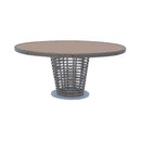 Skyline Design Ruby Round Dining Table with Glass
