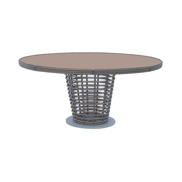 Skyline Design Ruby Round Dining Table with Glass