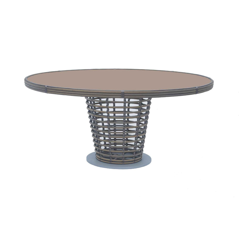 Skyline Design Ruby Round Dining Table with Glass