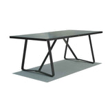 Skyline Design Horizon Rectangular Dining Table with Glass