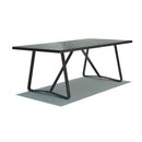 Skyline Design Horizon Rectangular Dining Table with Glass