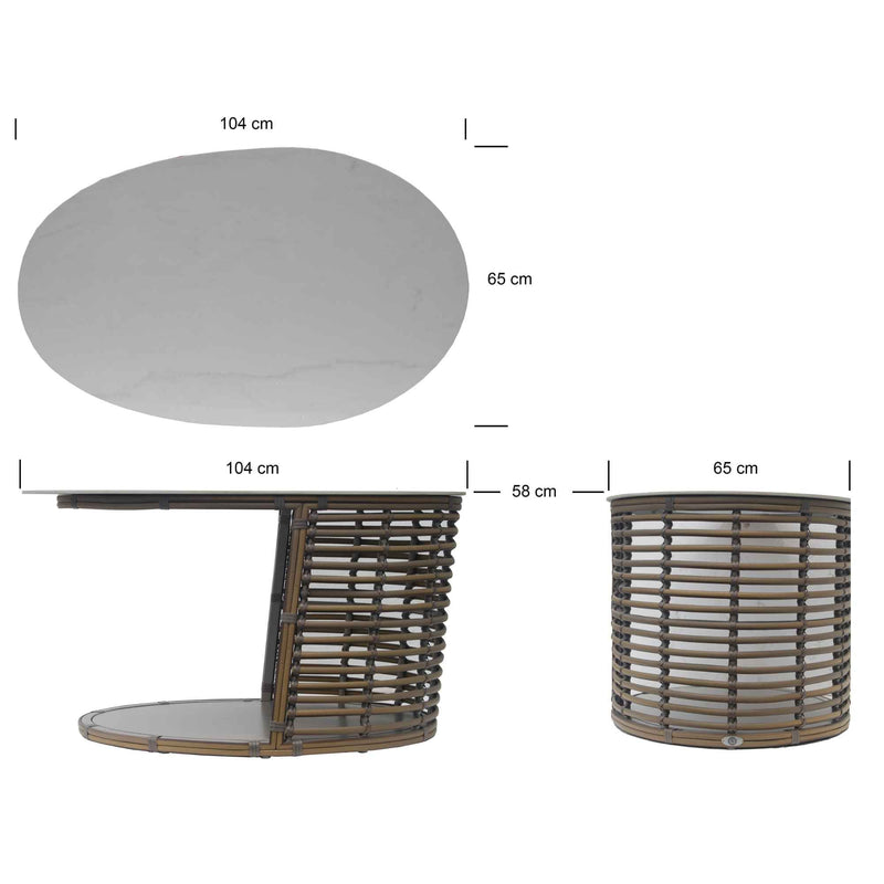 Skyline Design Ruby Auxiliary Table with Glass