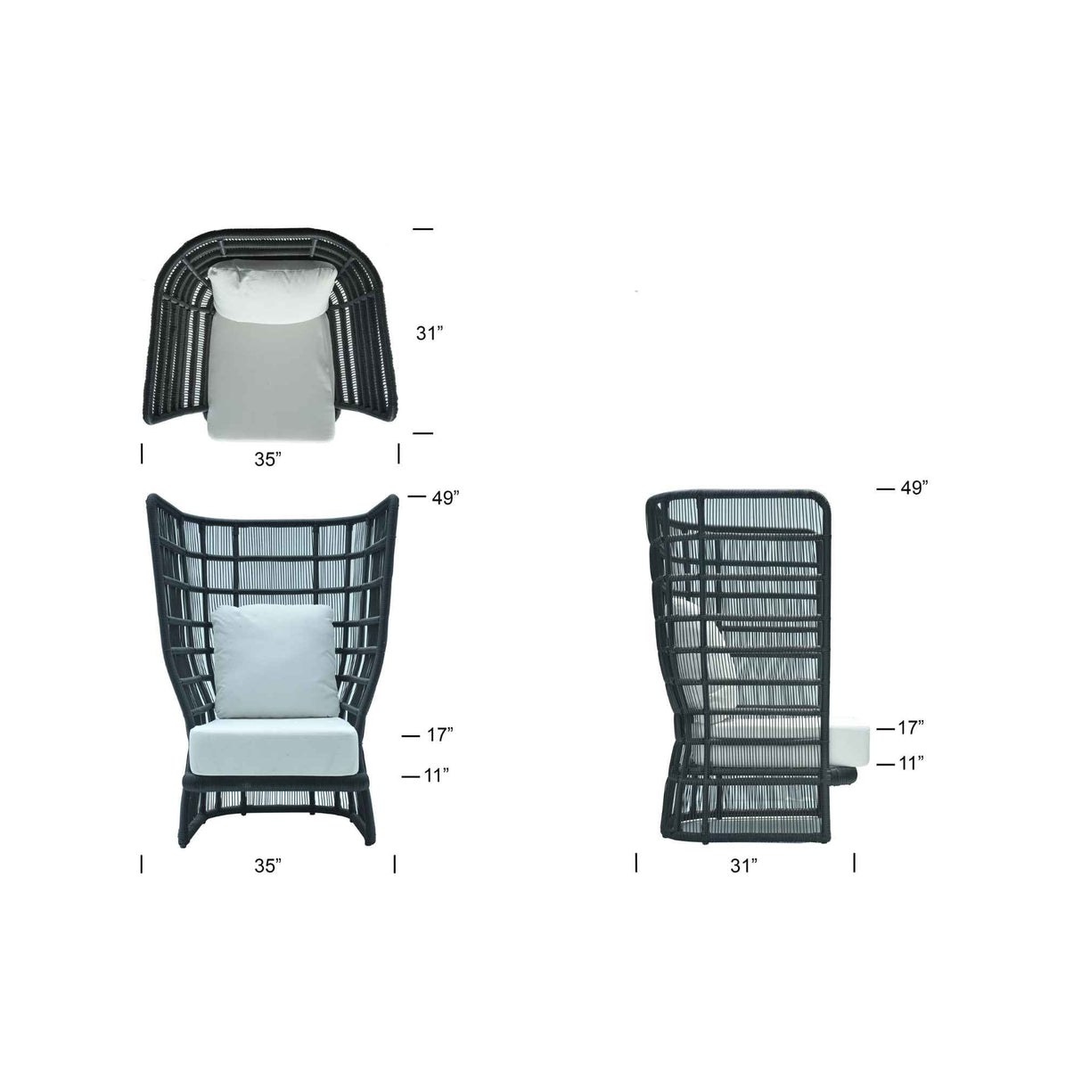Skyline Design Rio Armchair with Sunbrella Cushion