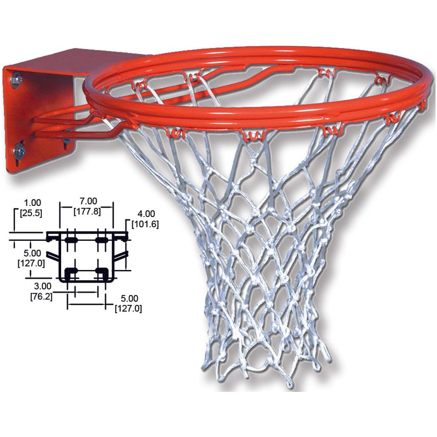 Gared Super Fixed Rim with Nylon Net 18″ Double‑Ring Fixed Basketball Rim 240