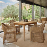 Skyline Design Calixto 5-Piece Square Dining Set with Sunbrella Cushions