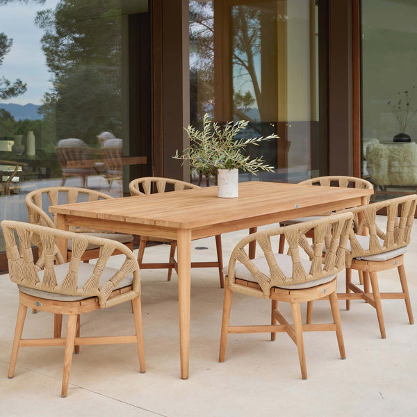Skyline Design Krabi 7-Piece Rectangular Dining Set with Sunbrella Cushions