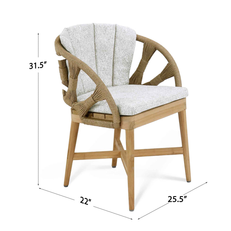 Skyline Design Krabi Dining Armchair with Sunbrella Cushion