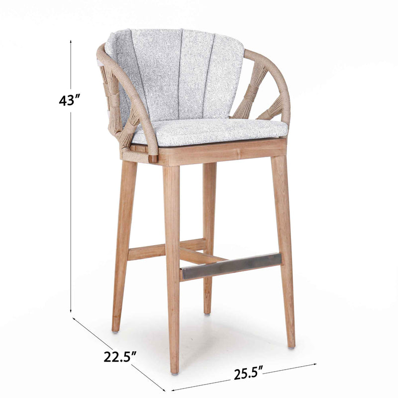 Skyline Design Krabi Barstool with Sunbrella Cushion