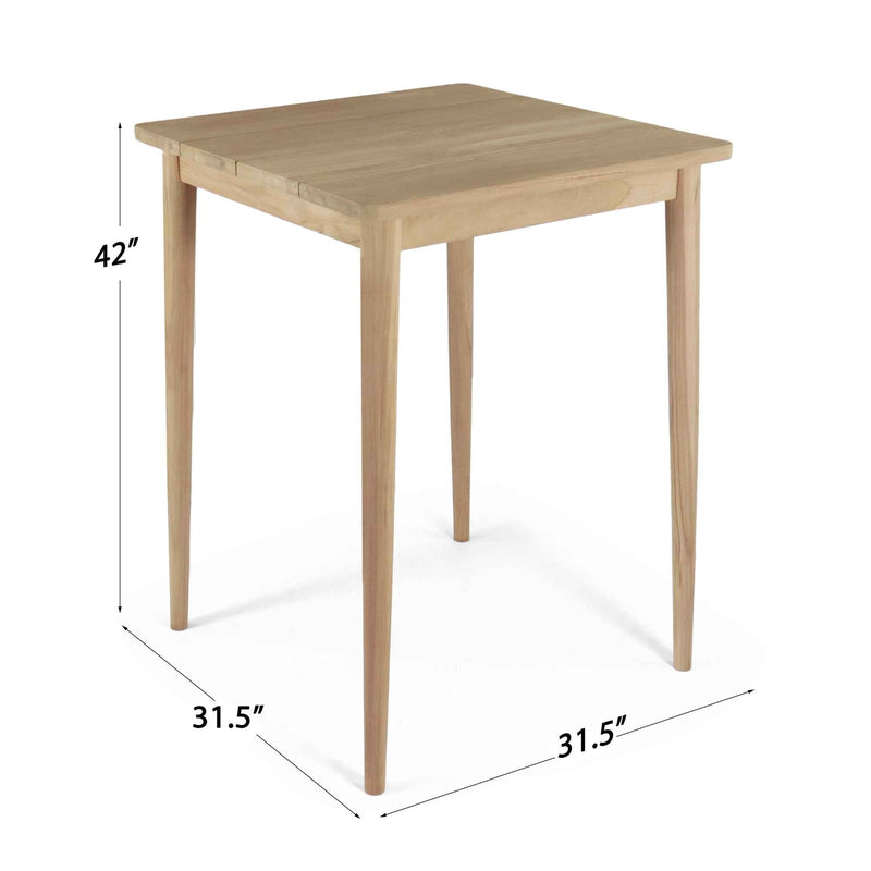 Skyline Design Krabi Square Teak Pub Table