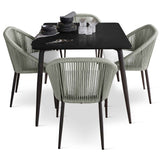 Skyline Design Rodona 5-Piece Square Dining Set with Sunbrella Cushions
